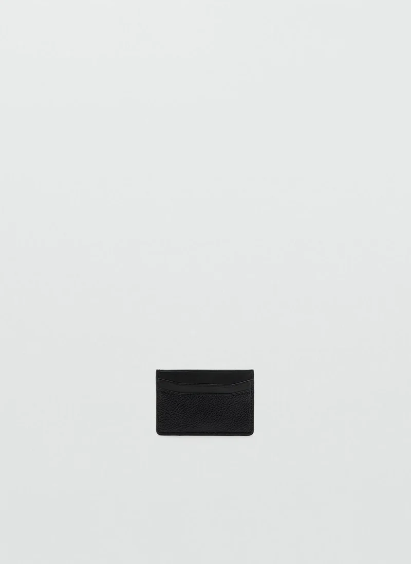 MANGO Faux-leather cardholder